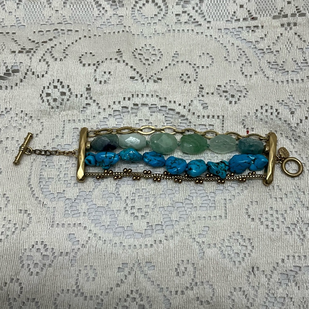 Carolee Lux Turquoise and Green Amethyst Bracelet